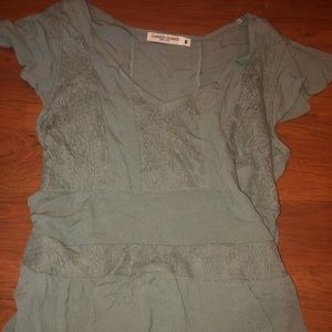 Light Olive green with lace top